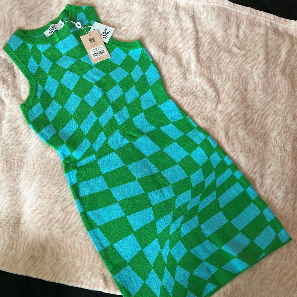 Checkered Print Dress